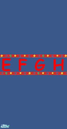 Sims 2 — Boys Room - Alphabet wall 2 by fizz bomb — as above TSRAA