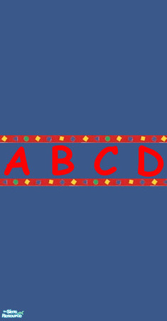 Sims 2 — Boys Room Alphabet wall 1 by fizz bomb — as above TSRAA