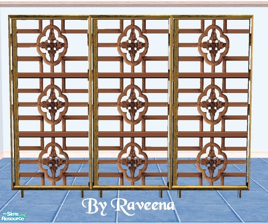 Sims 2 — Shoji Room Divider - 6 by Raveena — You need BitzyBus's mesh for this file to work in the game. Download it