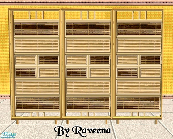 Sims 2 — Shoji Room Divider - 2-Tone by Raveena — You need BitzyBus's mesh for this file to work in the game. Download it