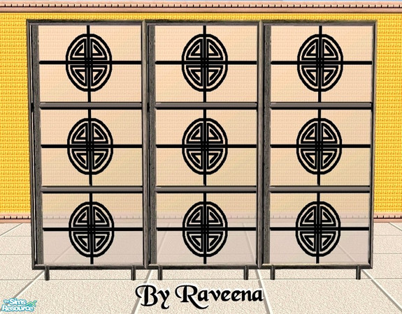 Sims 2 — Shoji Room Divider - 1 by Raveena — You need BitzyBus's mesh for this file to work in the game. Download it