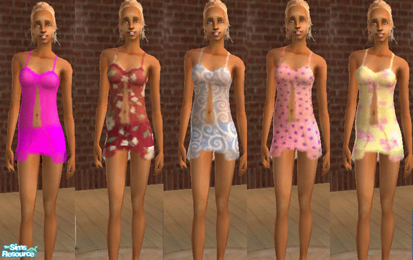 Sims 2 — nightie  by janicap — 5 beautiful nighties