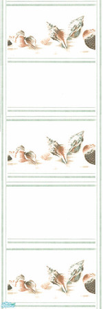 Sims 2 — SeaShell Set 2 - Individual Item by WelshWitch — 3 Wallpapers, 2 floor tiles in set. Lovely seashell scene,