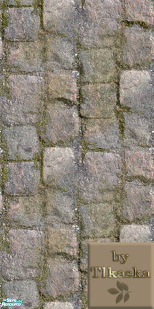 Sims 2 — Cottage Stone Set - Wall 3 by tlkaska — This set of aged mossy stone walls and floors is perfect for a little