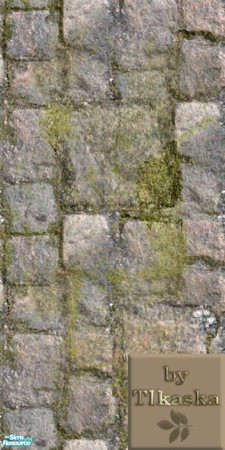 Sims 2 — Cottage Stone Set - Wall 1 by tlkaska — This set of aged mossy stone walls and floors is perfect for a little