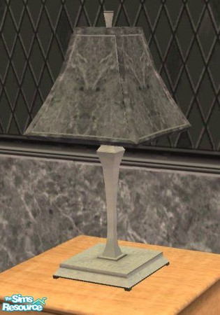 Sims 2 — D2DDM Illstara Lamp Marble Black by D2Diamond — Two different styles of lamp shades for the Illstara table lamp.