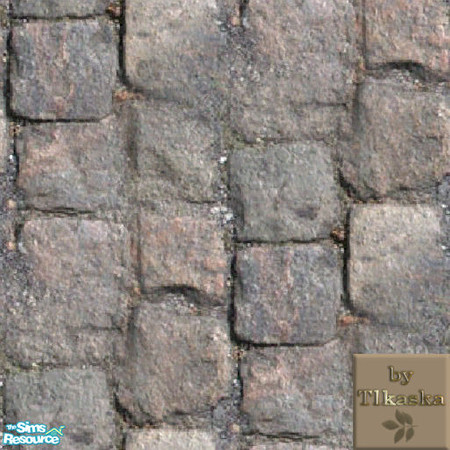 Sims 2 — Cottage Stone Set - Floor 1 Large by tlkaska — This set of aged mossy stone walls and floors is perfect for a