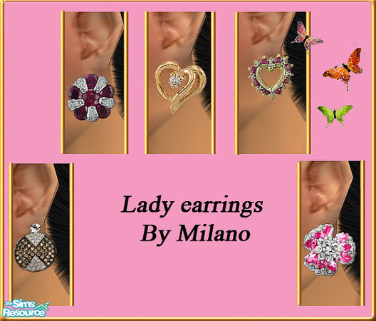 Sims 2 — Earring collection 1 by milanokat — 