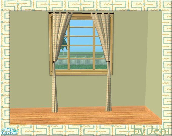 Sims 2 — ZagZig Loft Curtain by jeni — Loft Curtain in ZagZig design.