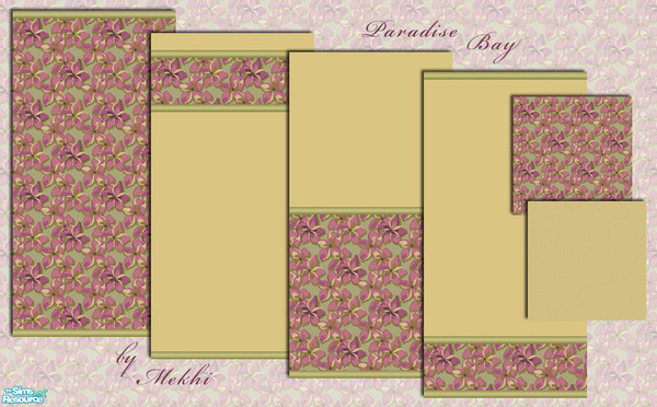 Sims 2 — Paradise Bay by Mekhi — Four wallpapers and two carpets in original colours :D ENJOY!