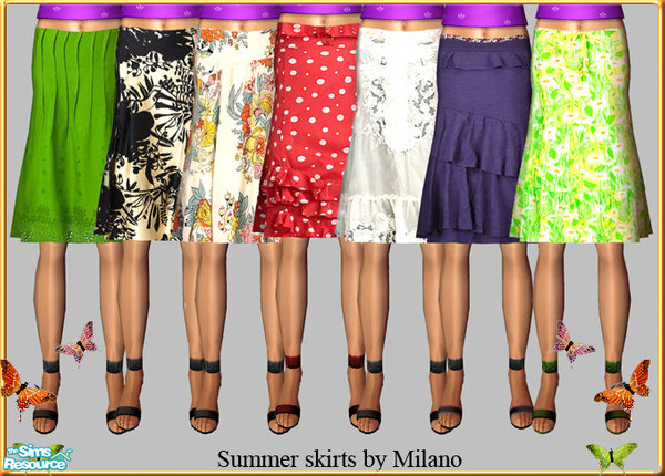Sims 2 — Summer skirts by milanokat — 