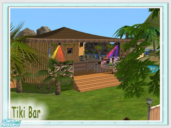 Sims 2 — Tiki Bar by filizk — Best tropical drinks, mouth watering dining pleasures or the tropical atmosphere; Tiki Bar
