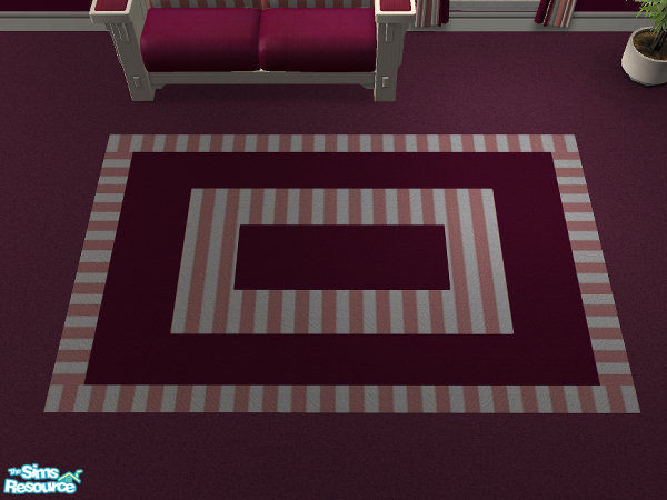 Sims 2 — Candy Stripe Rug by hatshepsut — Part of the Candy Stripe Bedroom set.