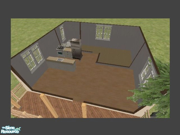 Sims 2 — Nanoc Architects - Plan C (1 Bed, 1 Bath) by m.jacquart — This home provides the perfect space for a single sim,