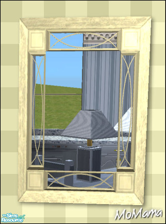 Sims 2 — NK Manor Mirrors - Pale Yellow by MoMama — A Manor Mirror in Pale Yellow will bring some reflection into your