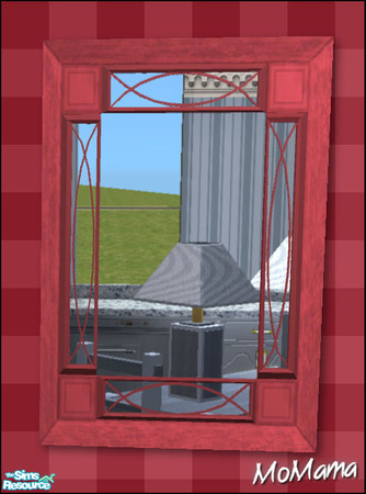Sims 2 — NK Manor Mirrors - Red by MoMama — A Manor Mirror in Red will bring some reflection into your Sims\' lives. 