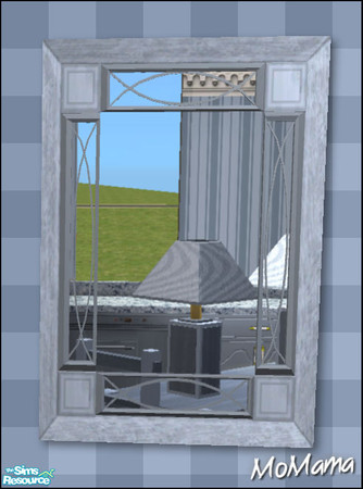 Sims 2 — NK Manor Mirrors - Dusty Blue by MoMama — A Manor Mirror in Dusty Blue will bring some reflection into your