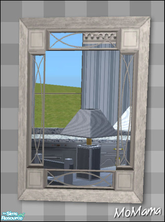 Sims 2 — NK Manor Mirrors - Light Grey by MoMama — A Manor Mirror in Light Grey will bring some reflection into your
