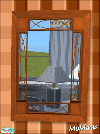 Sims 2 — NK Manor Mirrors - Peachy Brown by MoMama — A Manor Mirror in Peachy Brown will bring some reflection into your