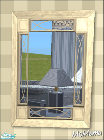 Sims 2 — NK Manor Mirrors - Eggshell by MoMama — A Manor Mirror in Eggshell will bring some reflection into your Sims\'