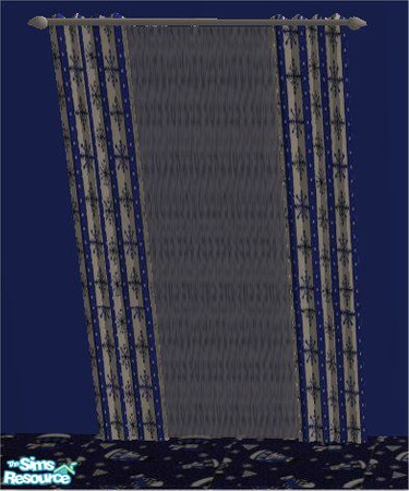 Sims 2 — tams tc 109 set 2 - Curtains For Tc109 2 by tambriah — snowflake patterned curtains with white wood rod created
