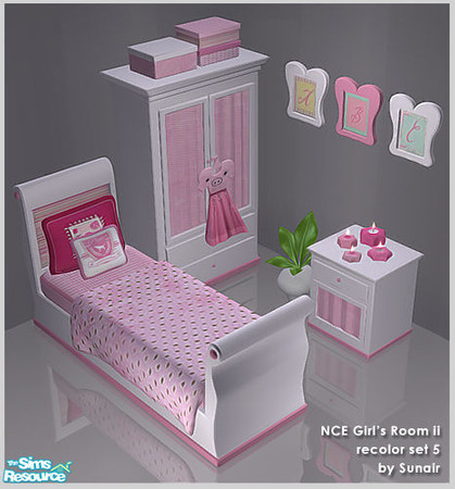 Sims 2 — NCE Girls Room ii - Recolor set 5 by Sunair — NCE Girls Room ii - Recolor set 5 (white)