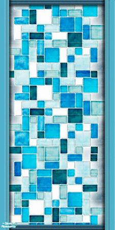 Sims 2 — Glass Ocean by Little Zip — Glass tile wall works well in any room. Little Zip Creations