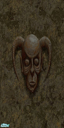 Sims 2 — Temple Guardian by Eboluh — Just the perfect wall for any temple, dungeon or evil Sim! Hope you enjoy!