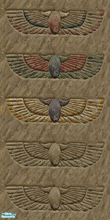 Sims 2 — Scarab by Eboluh — Gorgeous Egyptian scarab style wall, perfectly seamed! Hope you enjoy!
