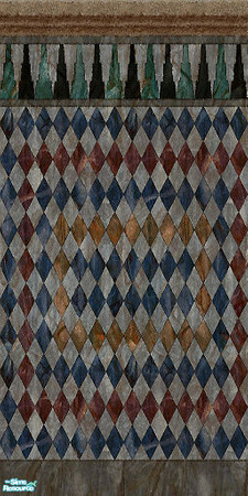 Sims 2 — Arabesque Quilt by Eboluh — Gorgeous arabesque quilt style wall, perfectly seamed! Hope you enjoy!