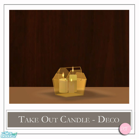 Sims 2 — Take Out Candles Yellow by DOT — Take Out Candles Yellow *Mix and Match* Candles and Containers