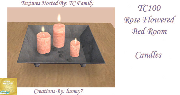 Sims 2 — TC100 Rose Flowered Bed Room -  Candles by luvmy7 — I recolored this Bed Room using Textures Hosted By: The TC