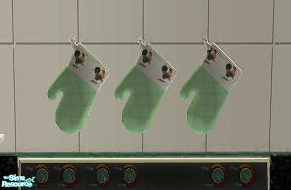 Sims 2 — Chanticleer Kitchen - Oven Mitts by Riverwillows — Cute kitchen in lovely greens and honey pine, featuring