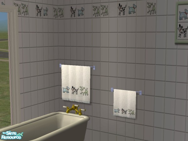 Sims 2 — Judy_Dog_BathTowel Small by judyhugsnoopy — Little cute dog bathroom set. Hope you like it :D **TSRAA** Pls