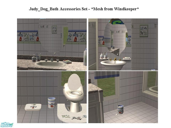 Sims 2 — Judy_Dog_Bathroom Set by judyhugsnoopy — Little cute dog bathroom set. Hope you like it :D **TSRAA** Pls