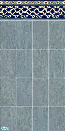 Sims 2 — Dark green tiles by viwsim — A rustik dark green tile wall with border. Seamless.