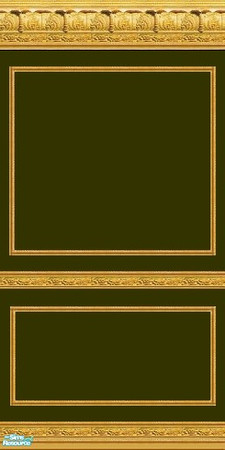 Sims 2 — Green Elegance 4  by debitcard — Elegent green wall with thick gold detailing