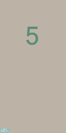 Sims 2 — Industrial Numbers Wall Paint 5 by monks_redemption — No mater what you need to count, parking spaces, doors,