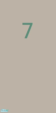 Sims 2 — Industrial Numbers Wall Paint 7 by monks_redemption — No mater what you need to count, parking spaces, doors,