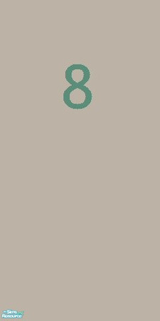 Sims 2 — Industrial Numbers Wall Paint 8 by monks_redemption — No mater what you need to count, parking spaces, doors,