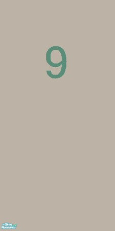 Sims 2 — Industrial Numbers Wall Paint 9 by monks_redemption — No mater what you need to count, parking spaces, doors,