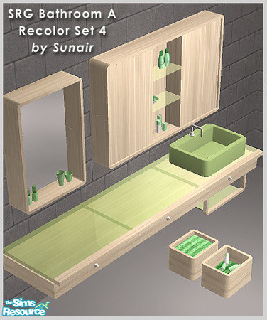 Sims 2 — SRG Bathroom A - Recolor set 4 by Sunair — SRG Bathroom A - Recolor set 4 (nature)