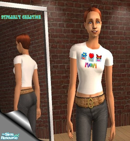 Sims 2 — Mom by STP Carly — Mome & Dad t-shirts!