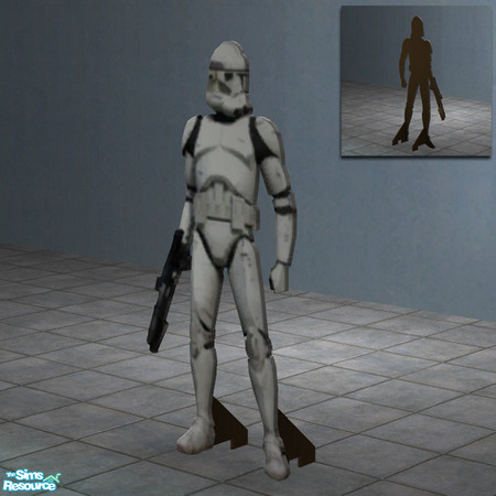 Sims 2 — StormTrooper Standup Poster by Toddfx — Lifesize wooden Stormtrooper cutout like what you'd see on display