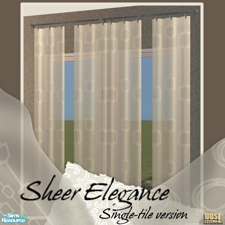 Sims 2 — Sheer Elegance, Single-tile Retro by BetterbeSim — At request; a singletile version of the Sheer Elegance