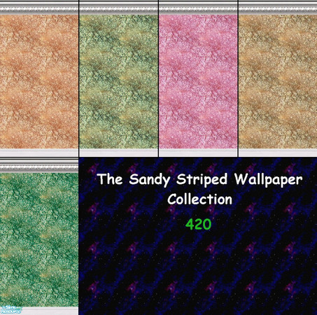Sims 2 — Sandy Striped Wallpaper Collection by Agent420 — A set of 5 nicely colored, sandy striped texture type