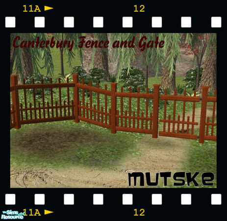 Sims 2 — Canterbury Gate - Sapele Recolor by Mutske — Canterbury fences and gates. In 7 different colors. Gate is fully