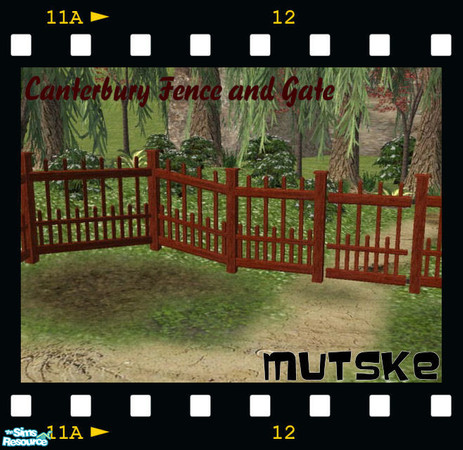 Sims 2 — Canterbury Gate - Santa Maria Recolor by Mutske — Canterbury fences and gates. In 7 different colors. Gate is