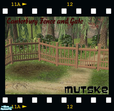 Sims 2 — Canterbury Gate - Red Oak Recolor by Mutske — Canterbury fences and gates. In 7 different colors. Gate is fully