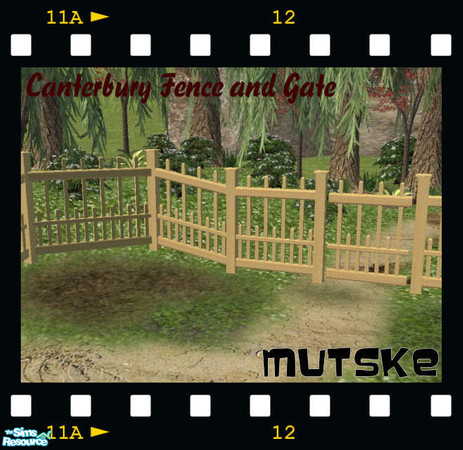 Sims 2 — Canterbury Gate - Pine Recolor by Mutske — Canterbury fences and gates. In 7 different colors. Gate is fully